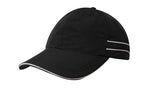 4077-Microfibre Sports Cap with Piping and Sandwich