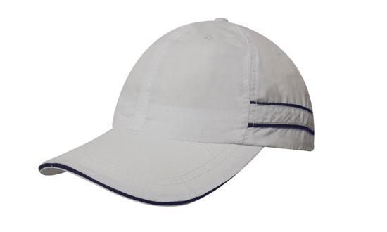 4077-Microfibre Sports Cap with Piping and Sandwich