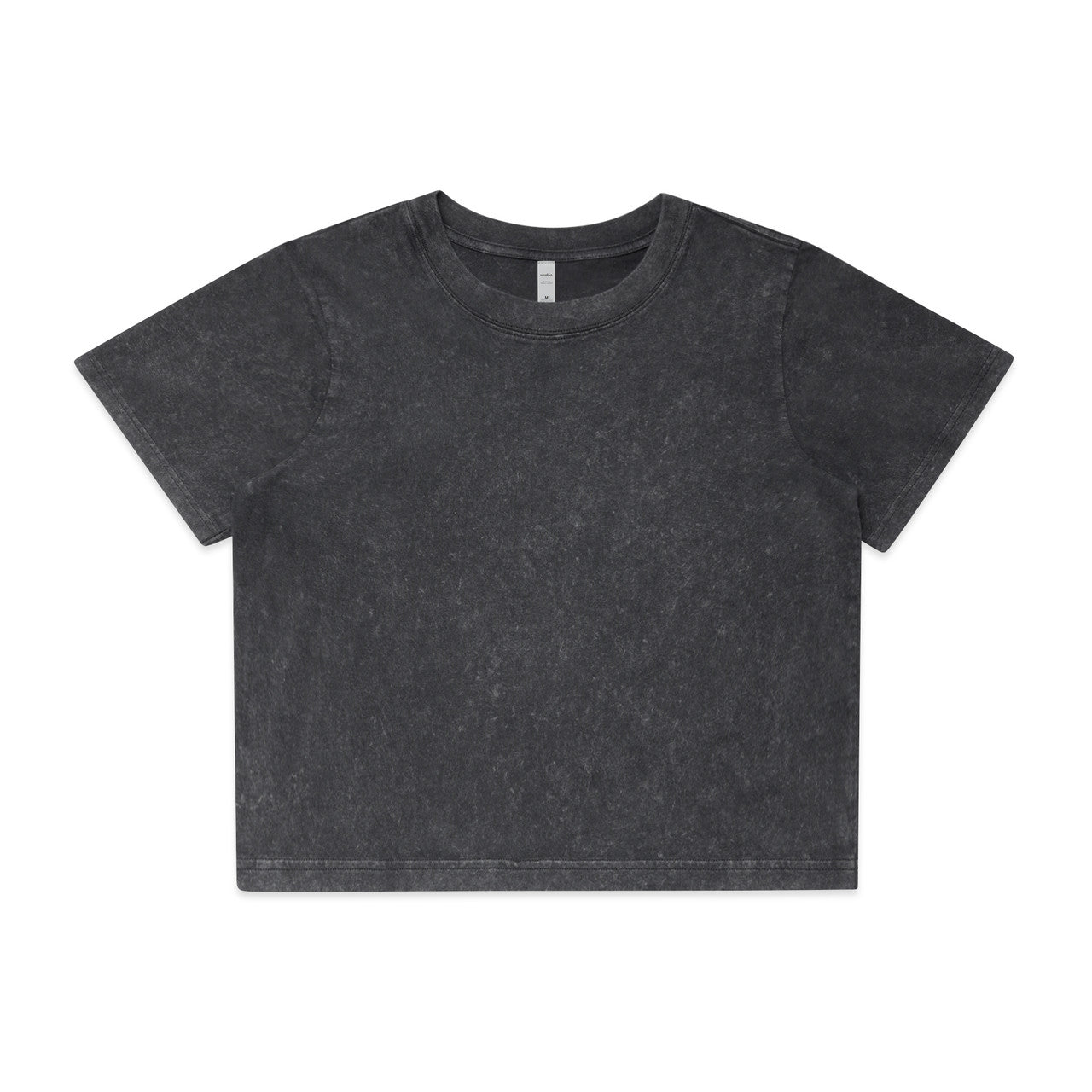 4086 - Wo's Stone Wash Heavy Crop Tee