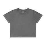4086 - Wo's Stone Wash Heavy Crop Tee