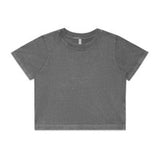 4086 - Wo's Stone Wash Heavy Crop Tee