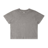4086 - Wo's Stone Wash Heavy Crop Tee