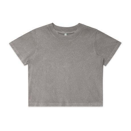 4086 - Wo's Stone Wash Heavy Crop Tee