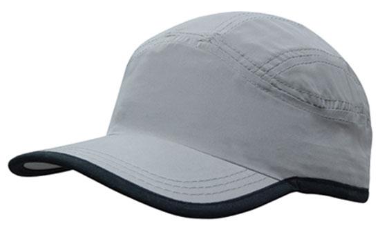 4094-Microfibre Sports Cap with Trim on Edge of Crown & Peak
