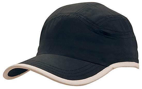 4094-Microfibre Sports Cap with Trim on Edge of Crown & Peak