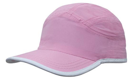 4094-Microfibre Sports Cap with Trim on Edge of Crown & Peak
