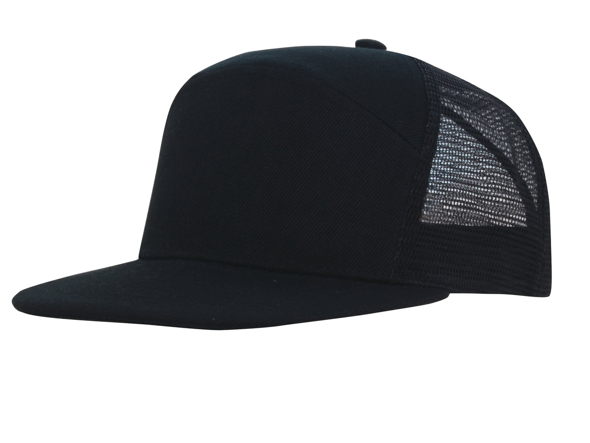 4154-Premium American Twill A Frame Cap with Mesh Back