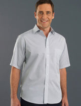 425-Mens Short Sleeve Mini Check