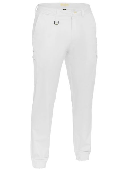 Stretch Cotton Drill Cargo Cuffed Pants