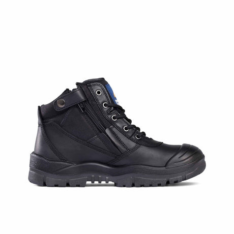 461020-ZipSider Boot w/ Scuff Cap-BLACK