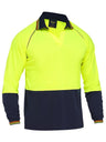 TWO TONE HI VIS V-NECK POLOSHIRT LONG SLEEVE