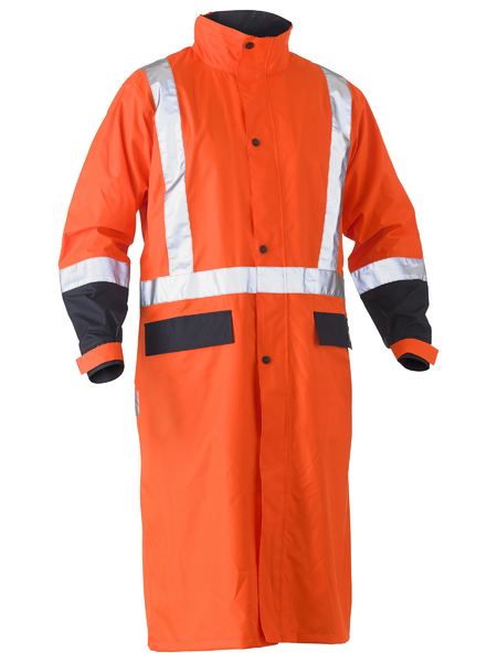 TAPED HI VIS LONG RAIN COAT