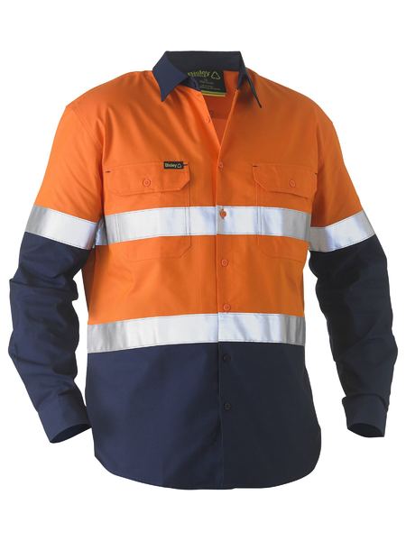 TAPED 2 TONE HI VIS RECYCLED DRILL SHIRT