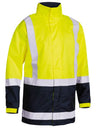 TAPED HI VIS RECYCLED RAIN SHELL JACKET