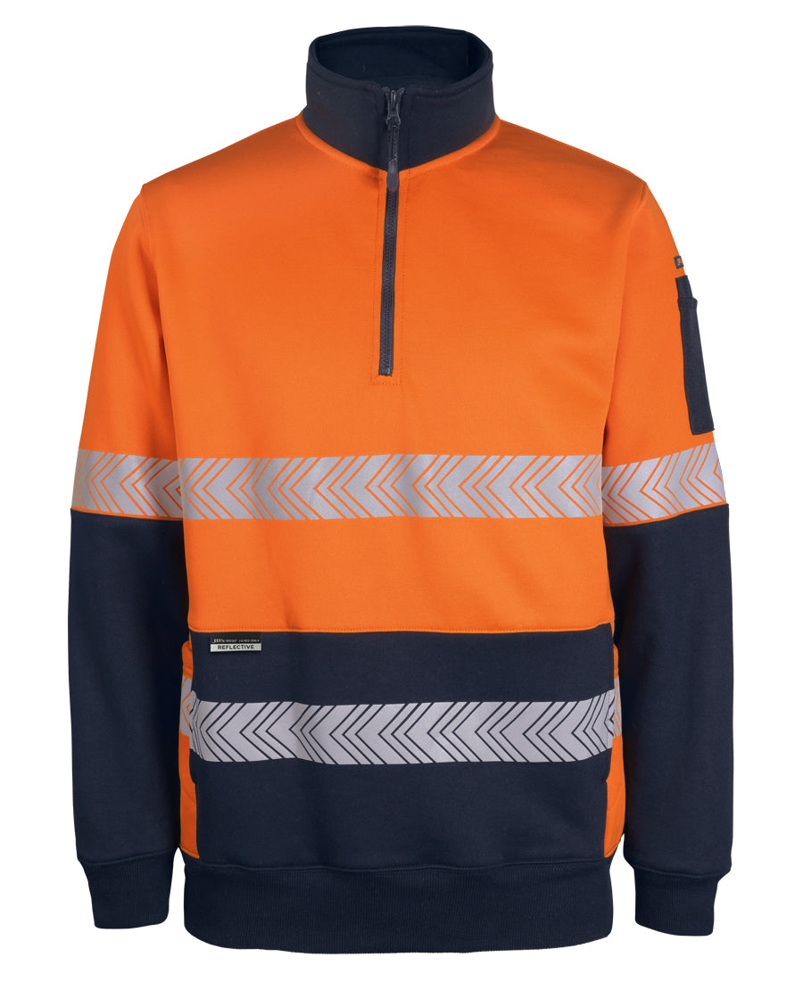 6DPS-Jb'S Hv 330G 1/2 Zip Segmented Tape Fleece