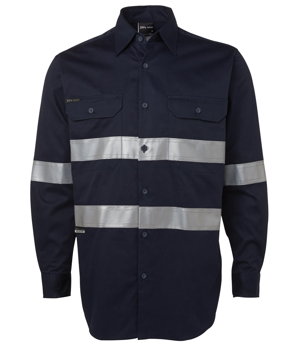 6HDNL-Jb'S L/S 190G Work Shirt With Reflective Tape