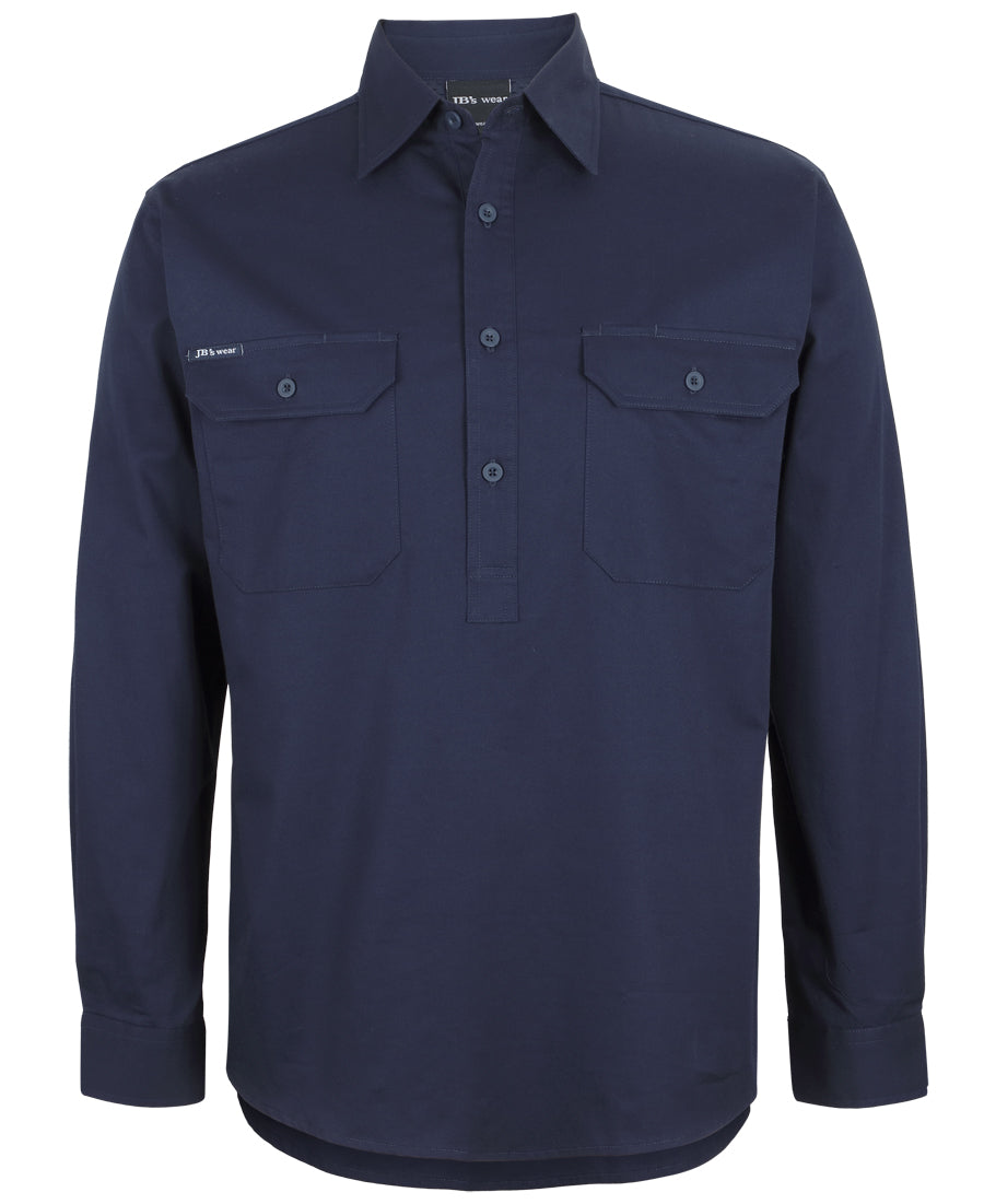 6WLCF-Jb'S Close Front L/S 150G Work Shirt