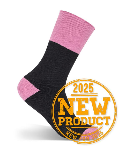 6WWS3-JB's LADIES WORK SOCK 3 PACK BLACK/MIX