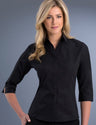 700-Womens Slim Fit 3/4 Sleeve Poplin