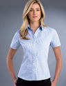 725-Womens Slim Fit Short Sleeve Mini Check