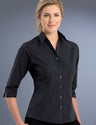736-Womens Slim Fit 3/4 Sleeve Dark Stripe