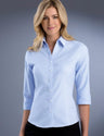 738-Womens Slim Fit 3/4 Sleeve Pinpoint Oxford