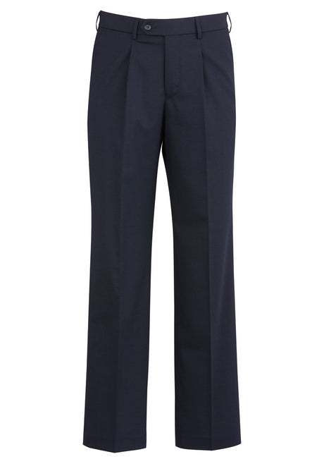 74011S-Comfort Wool Stretch Mens One Pleat Pant Stout