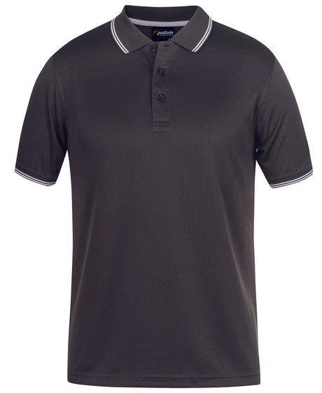 7JCP-Pdm Jacquard Contrast Polo