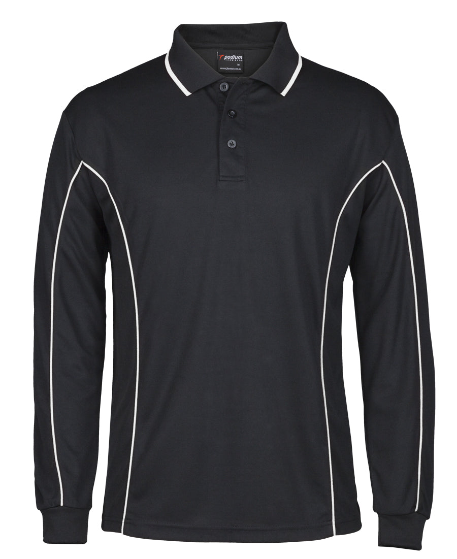 7PIPL-Podium L/S Piping Polo
