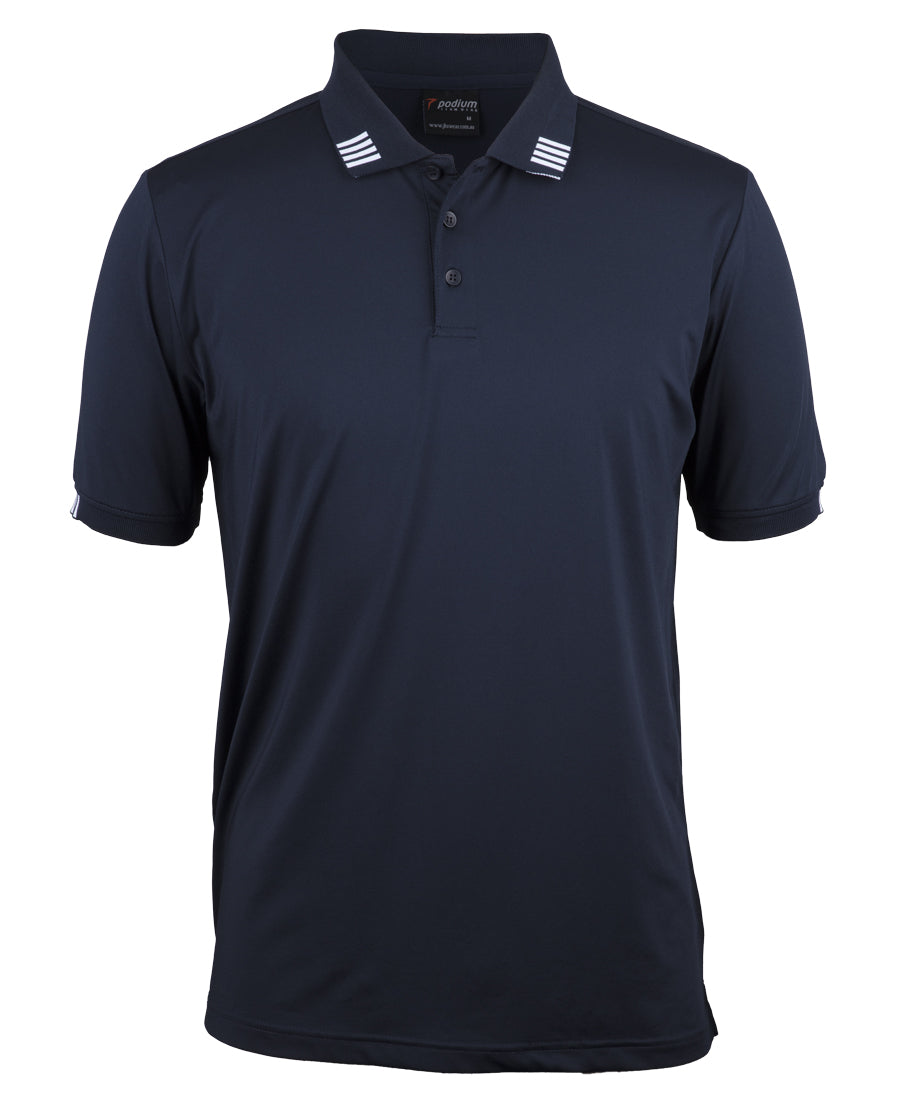 7S4P-Podium 4 Stripe S/S Stretch Polo /