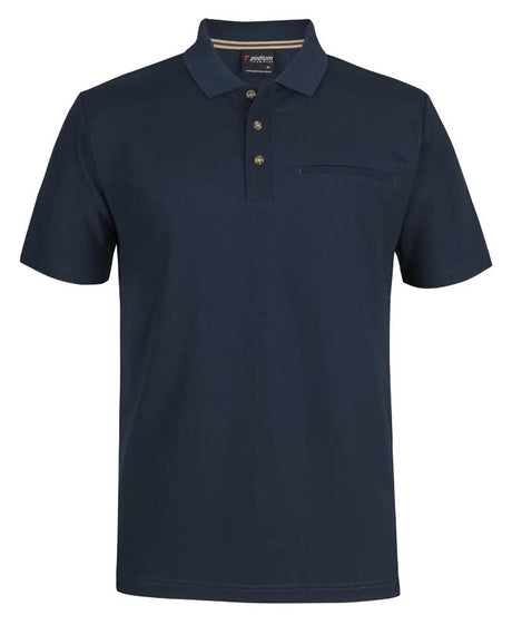 7SPR-PODIUM S/S RECYCLED POLYESTER POCKET POLO