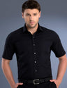 801-Mens Slim Fit Short Sleeve Poplin