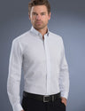 824-Mens Slim Fit Long Sleeve Mini Check