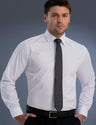 840-Mens Slim Fit Long Sleeve Pinpoint Oxford