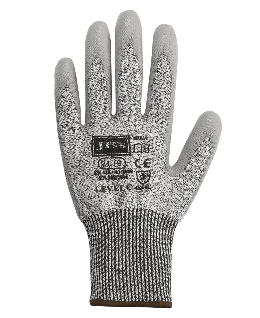8R020-Jb'S Pu Breathable Cut Resist Level C Glove