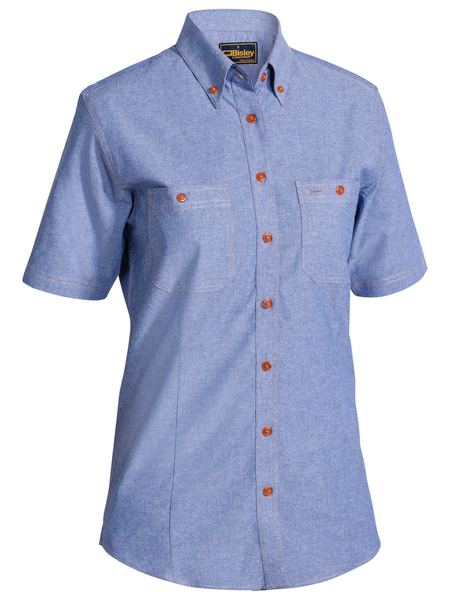 Women's Chambray Shirt - Short Sleeve