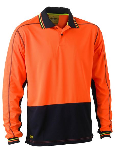 Long Sleeve Hi Vis Polyester Mesh Polo