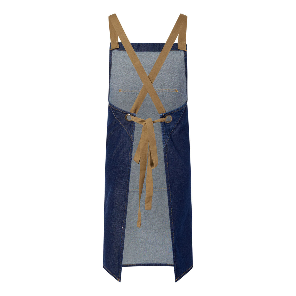 CA033-Denim Bib Apron With Pouch Pkt