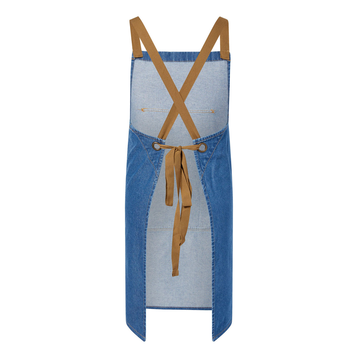 CA033-Denim Bib Apron With Pouch Pkt