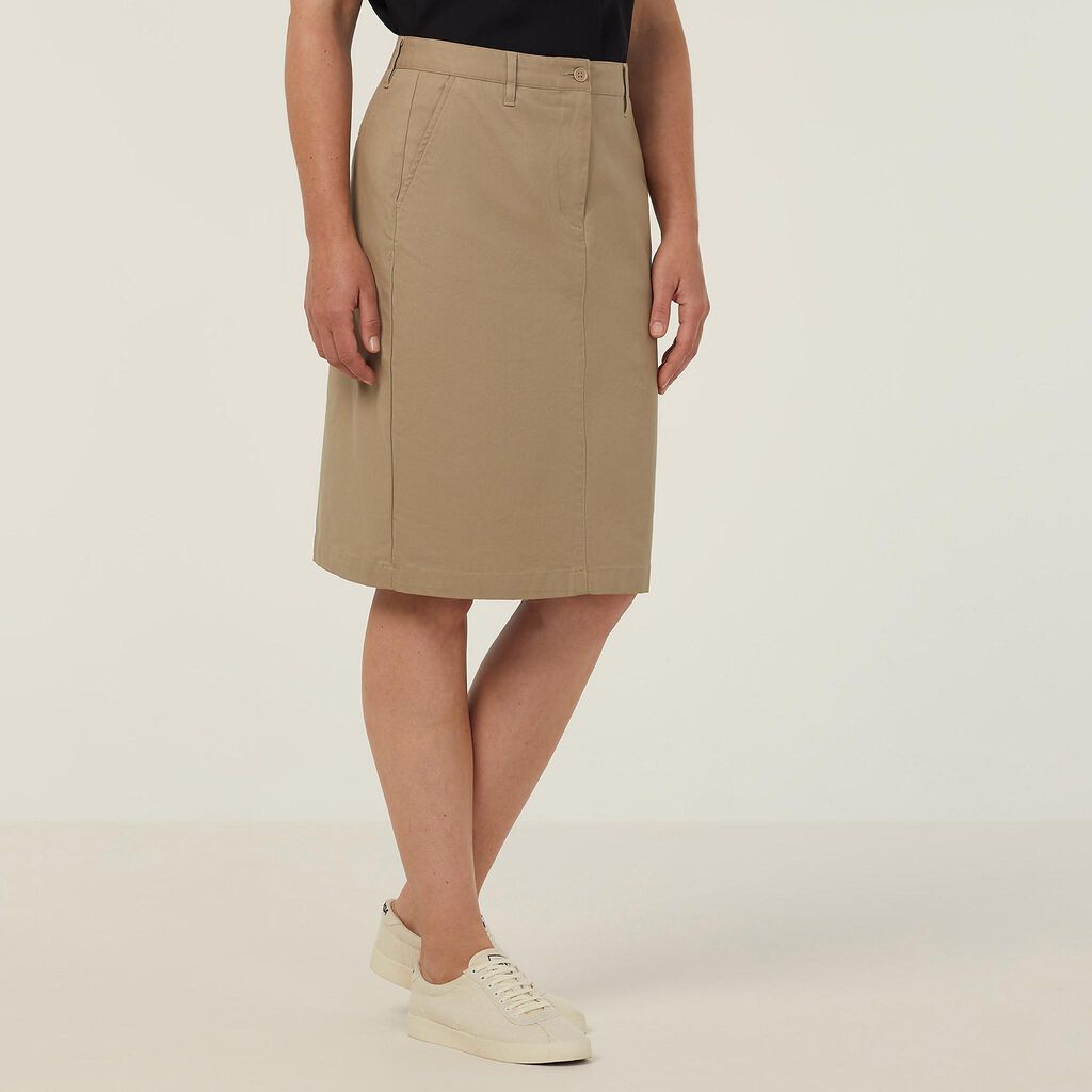 STRETCH COTTON CHINO SKIRT