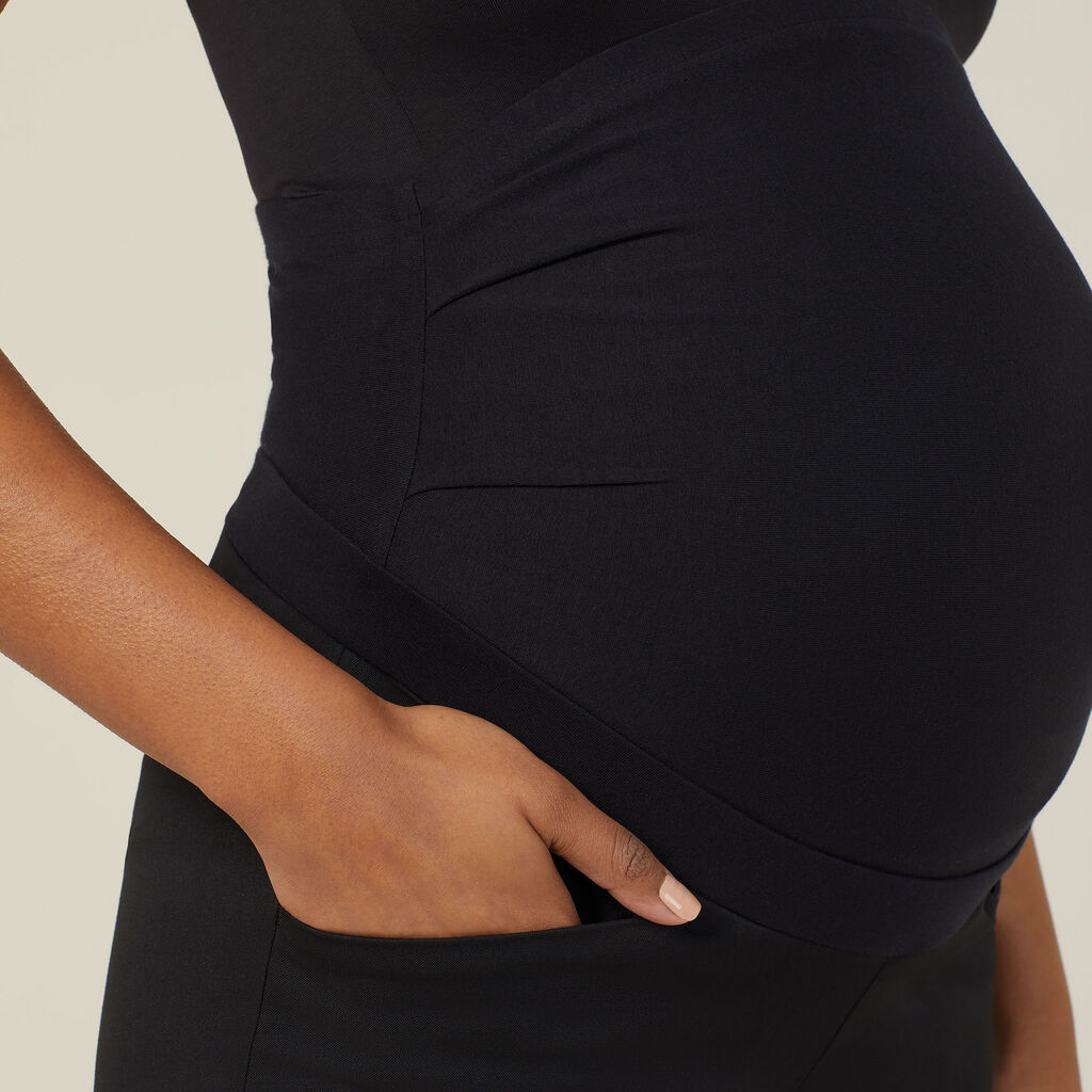 POLY VISCOSE STRETCH TWILL MATERNITY PANT