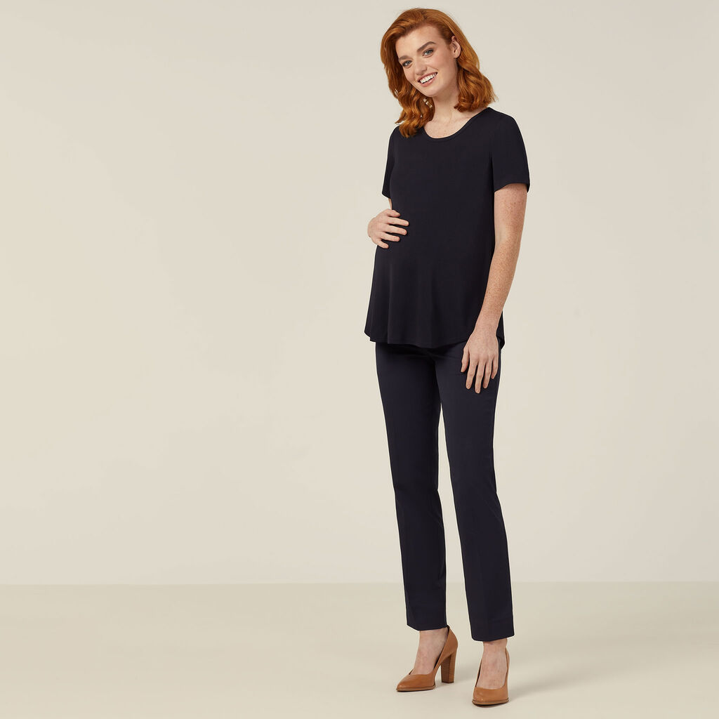 POLY VISCOSE STRETCH TWILL MATERNITY PANT