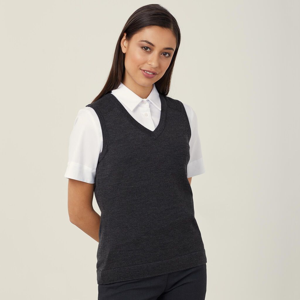 MERINO WOOL TEXTURED PANEL VEST