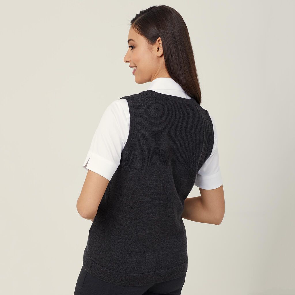 MERINO WOOL TEXTURED PANEL VEST