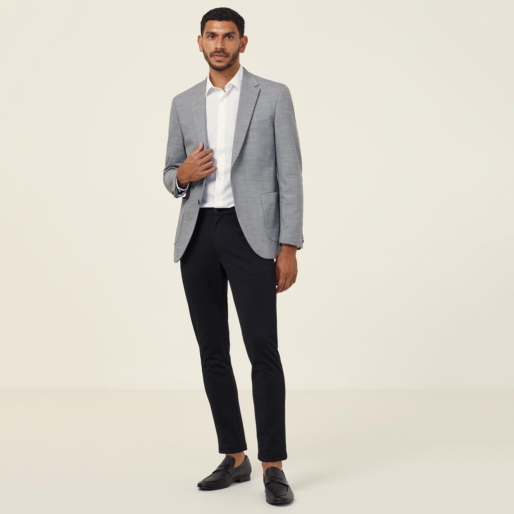 MEN'S LINEN LOOK HALF-LINED JACKET