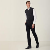 MERINO WOOL V-NECK VEST