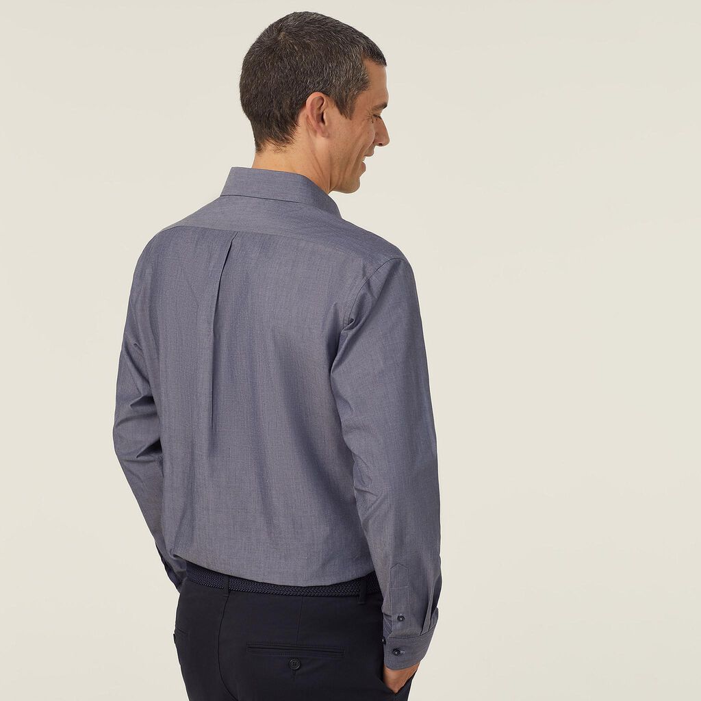 POLY COTTON END ON END LONG SLEEVE SHIRT