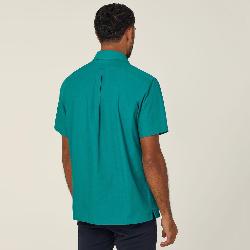 MEN'S POLY COTTON END ON END-SHORT SLEEVE SHIRT