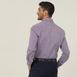 MEN'S AVIGNON GINGHAM CHECK STRETCH LONG SLEEVE SLIM SHIRT