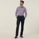 MEN'S AVIGNON GINGHAM CHECK STRETCH LONG SLEEVE SLIM SHIRT